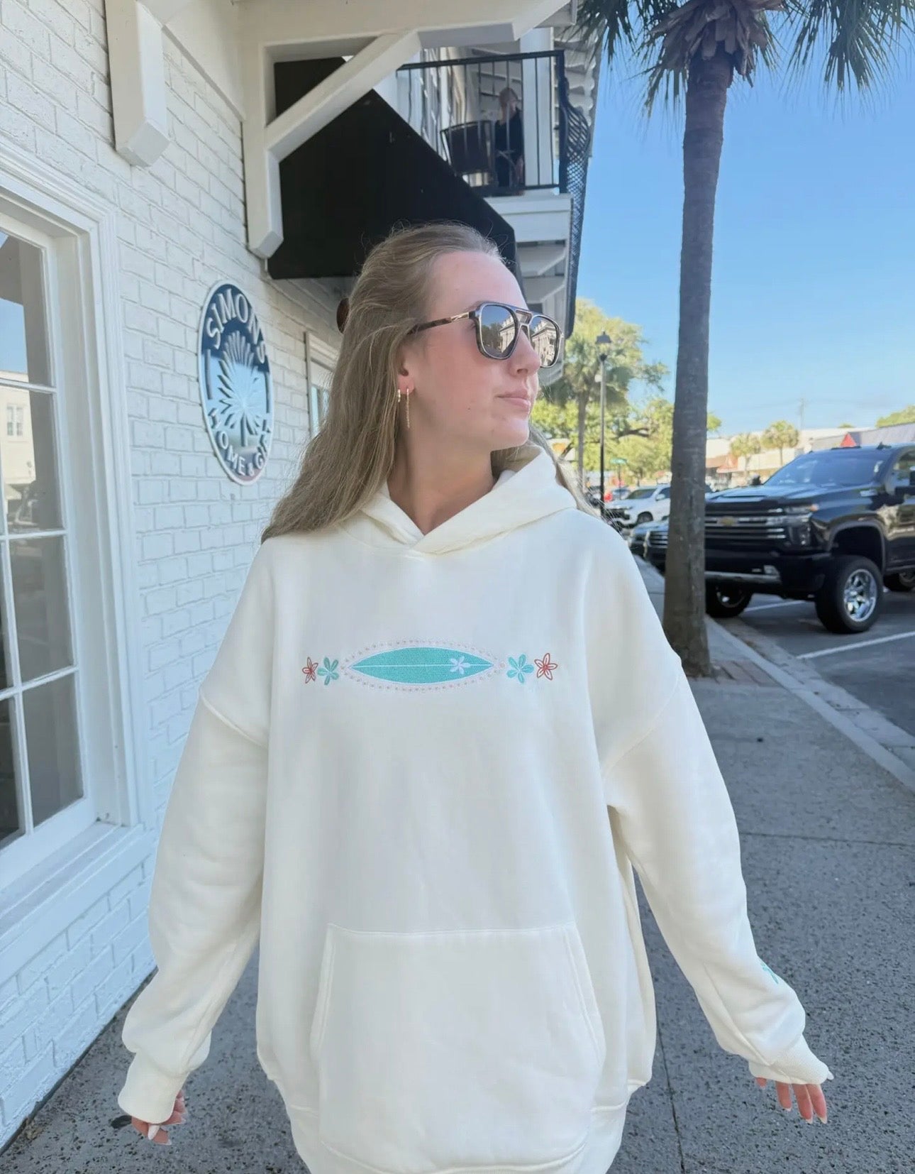 Surfboard Embroidered Hoodie