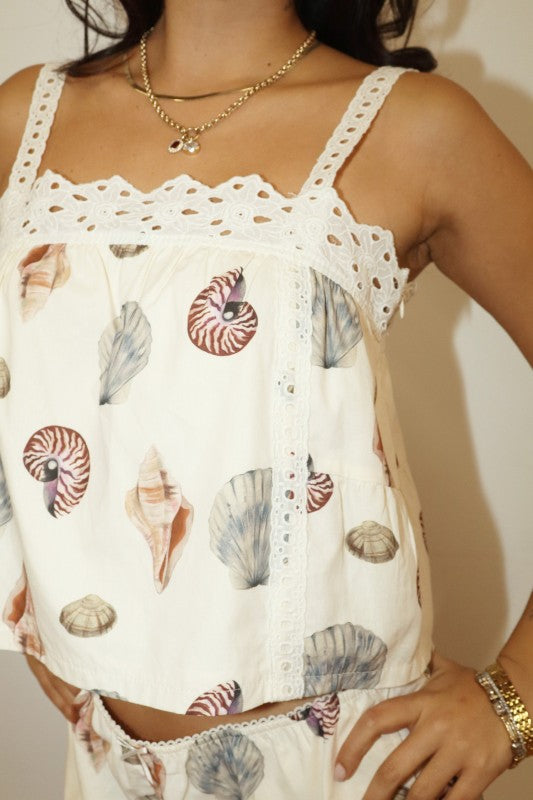 Scallop Top & Short Set