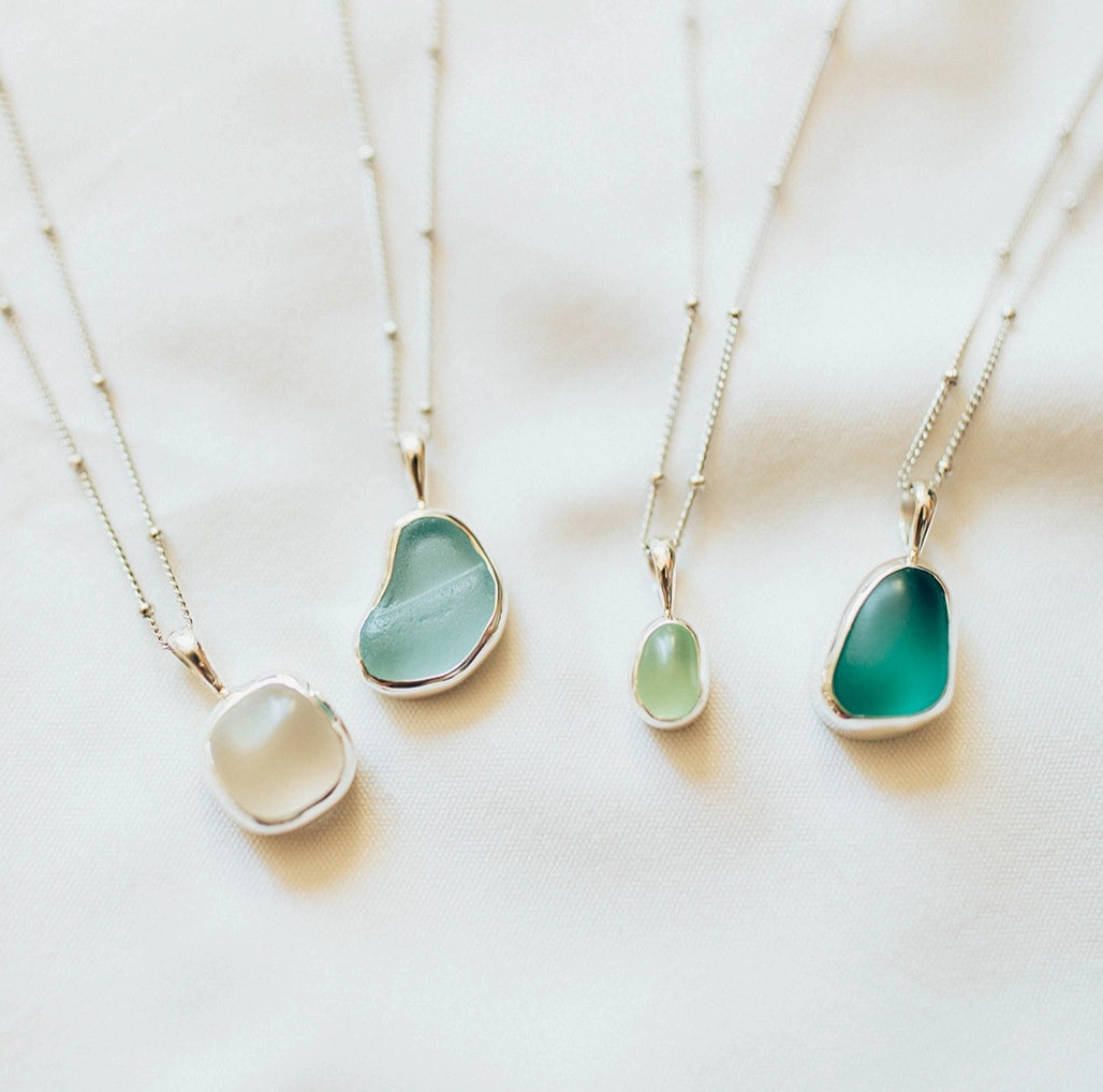 Green Sea Glass Necklace