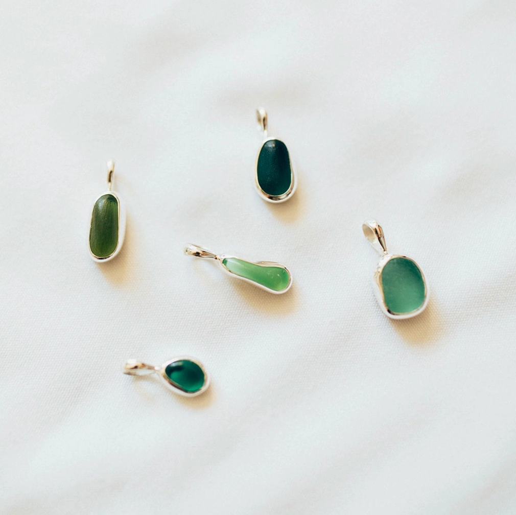 Green Sea Glass Necklace
