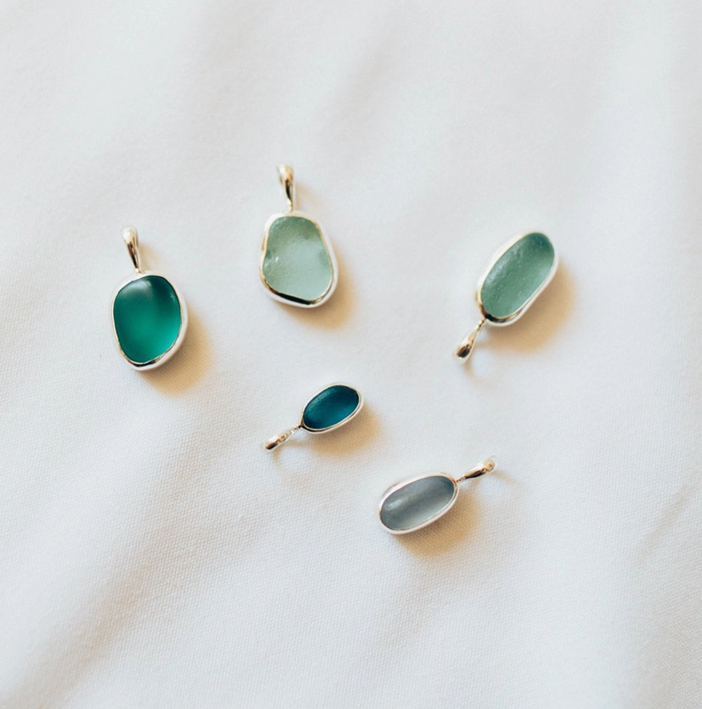 Green Sea Glass Necklace
