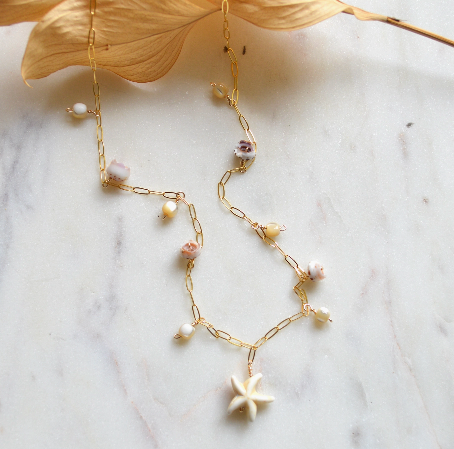Star Shell Necklace - Gold