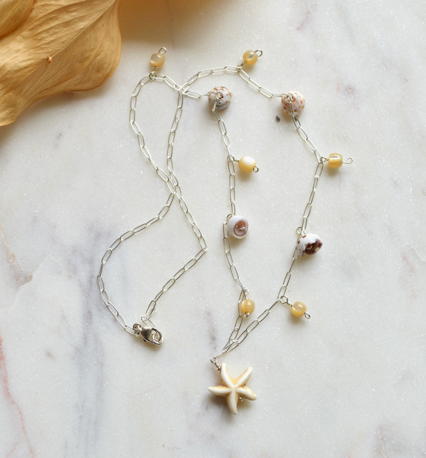 Star Shell Necklace - Silver