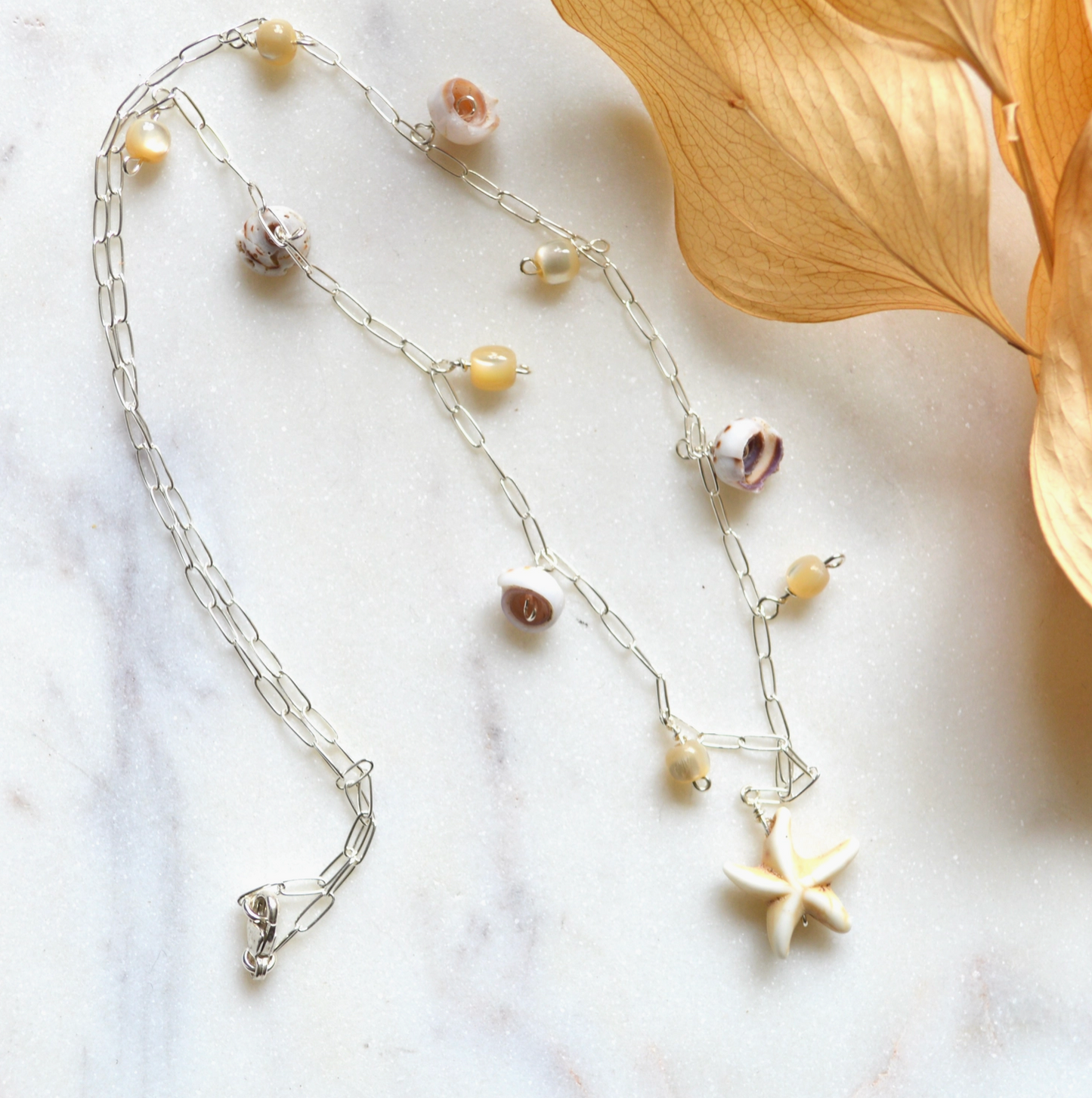 Star Shell Necklace - Silver
