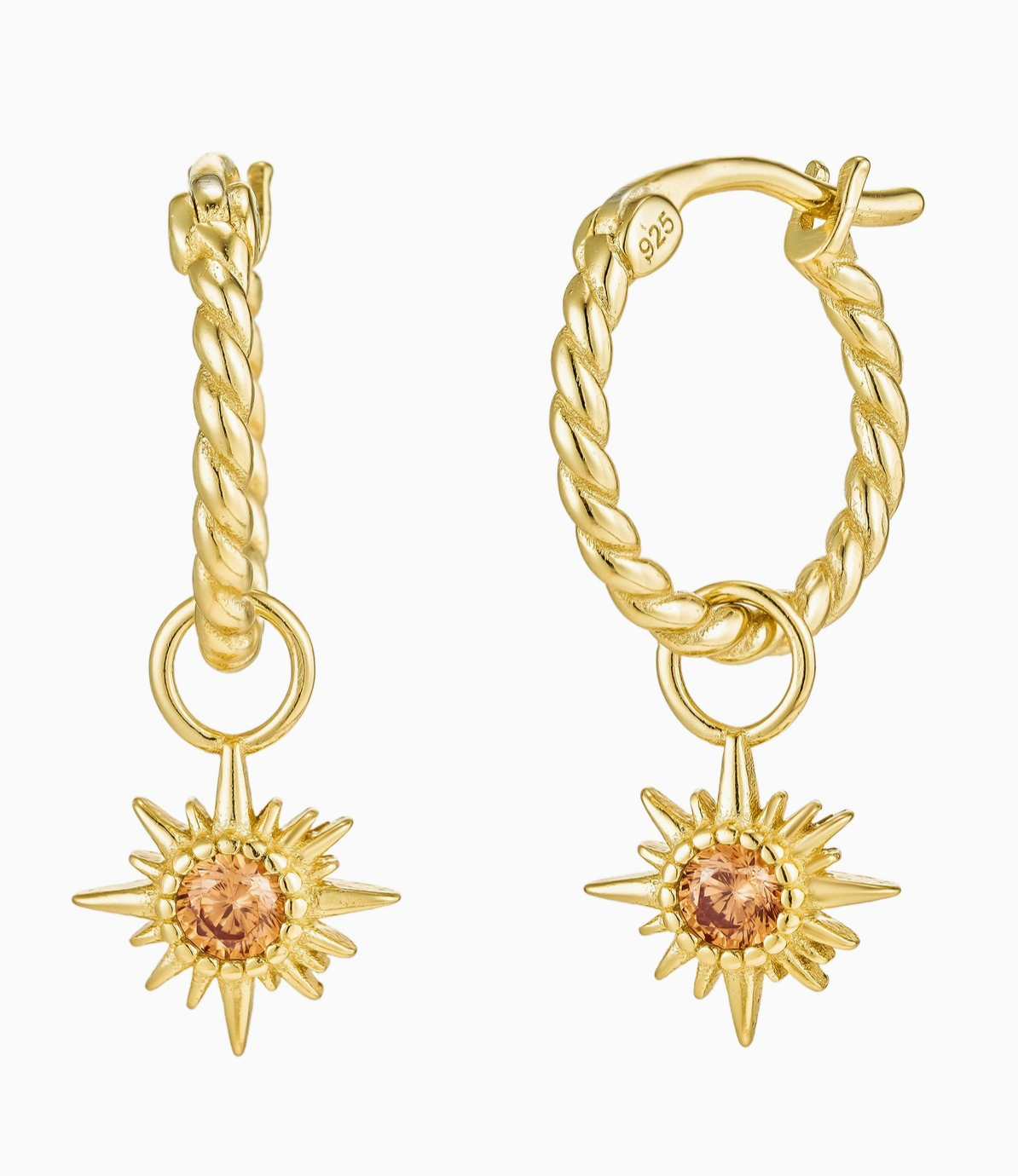 Sun Burst Hoops