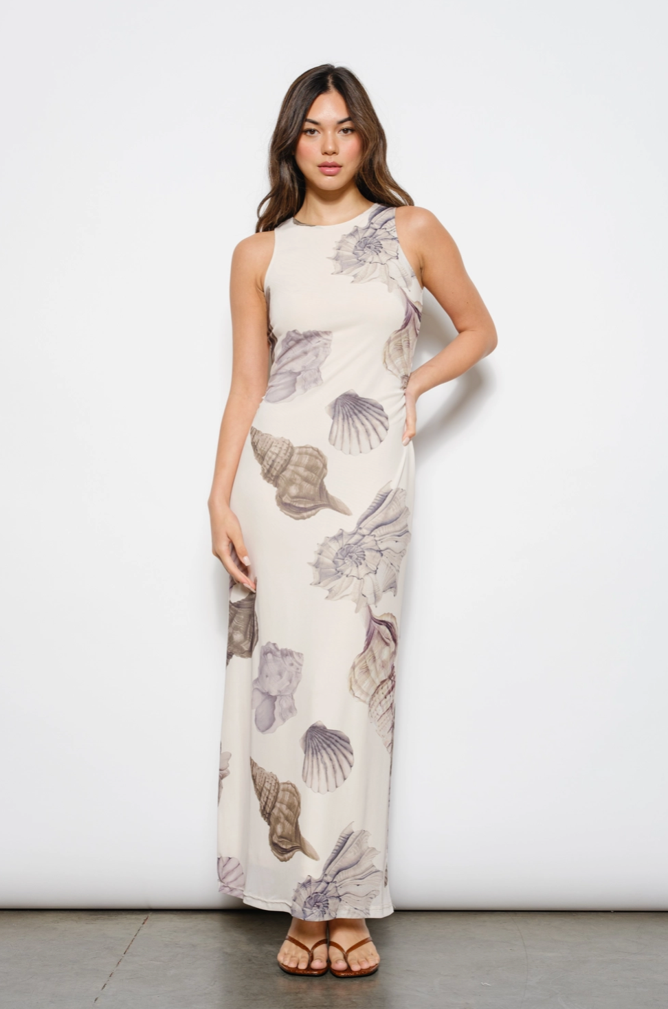 Shell Mesh Maxi Dress
