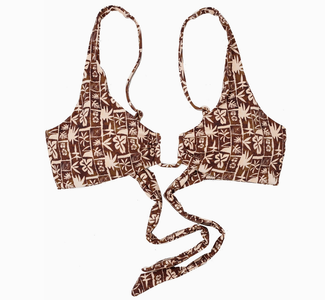 Dev Brown Tropic Bikini Top