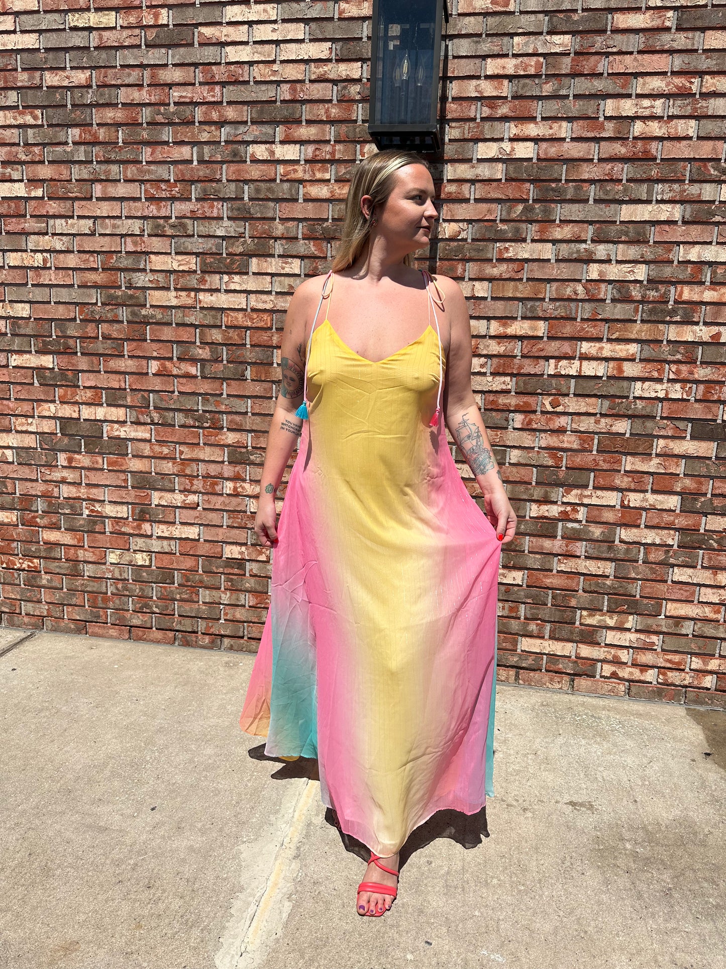 Pastel Ombre Maxi Dress