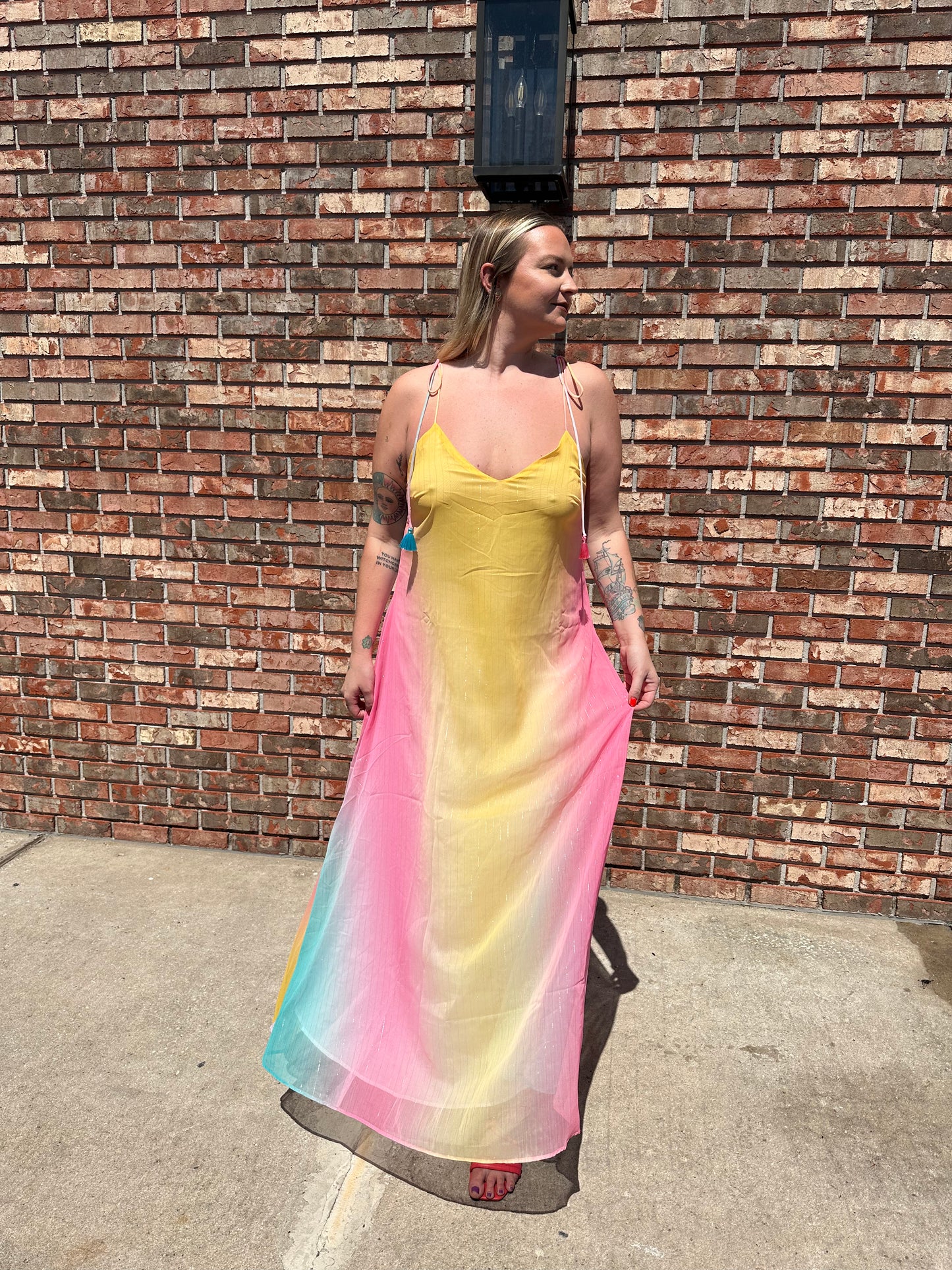 Pastel Ombre Maxi Dress