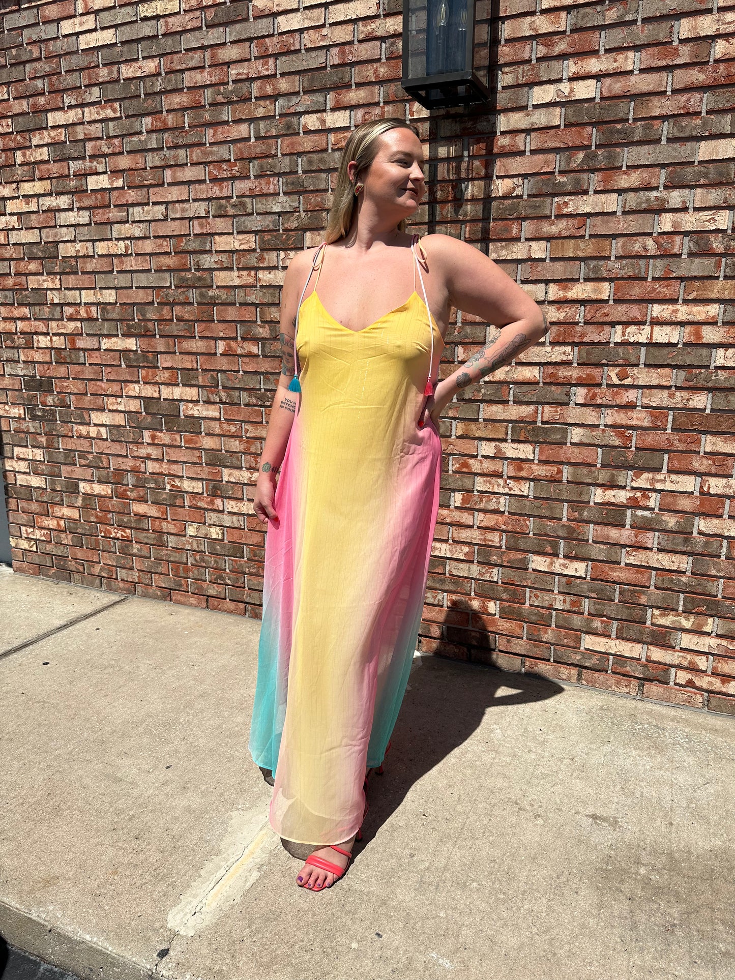Pastel Ombre Maxi Dress
