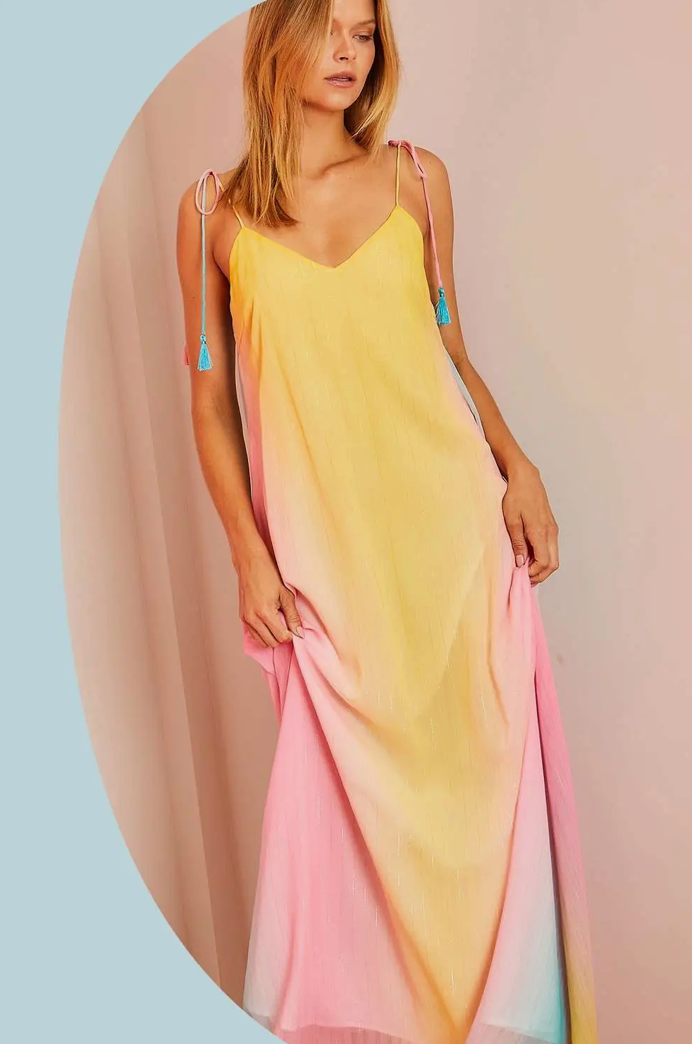 Pastel Ombre Maxi Dress