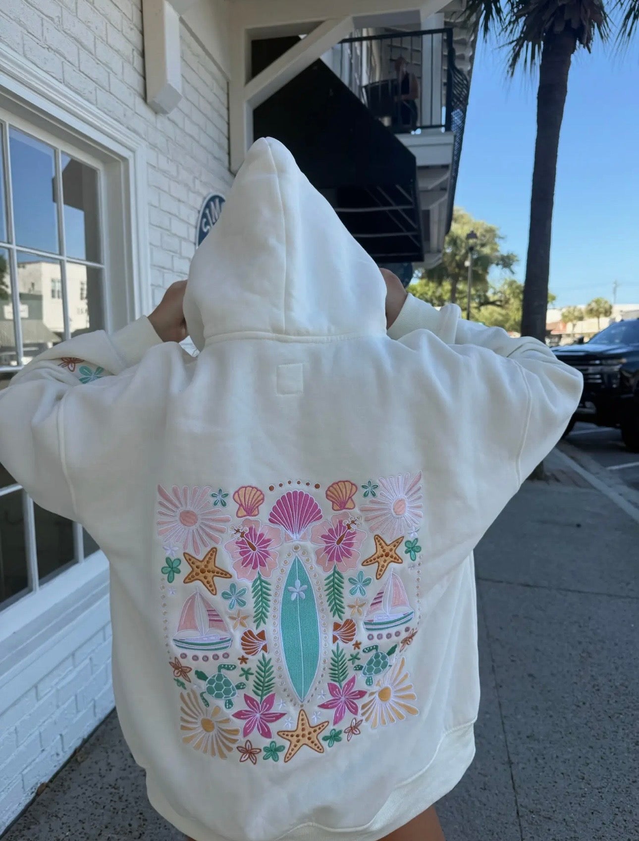 Surfboard Embroidered Hoodie