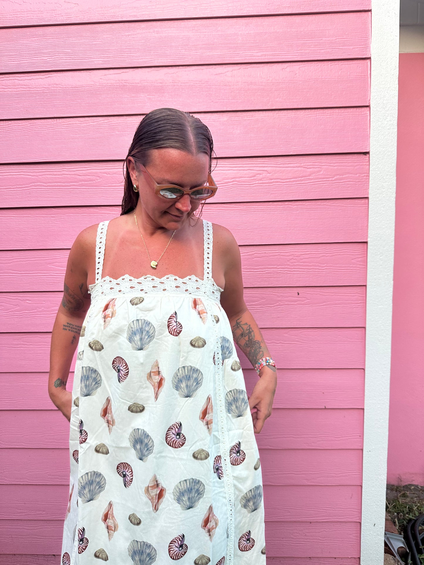 Scallop Maxi Dress