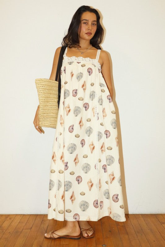 Scallop Maxi Dress