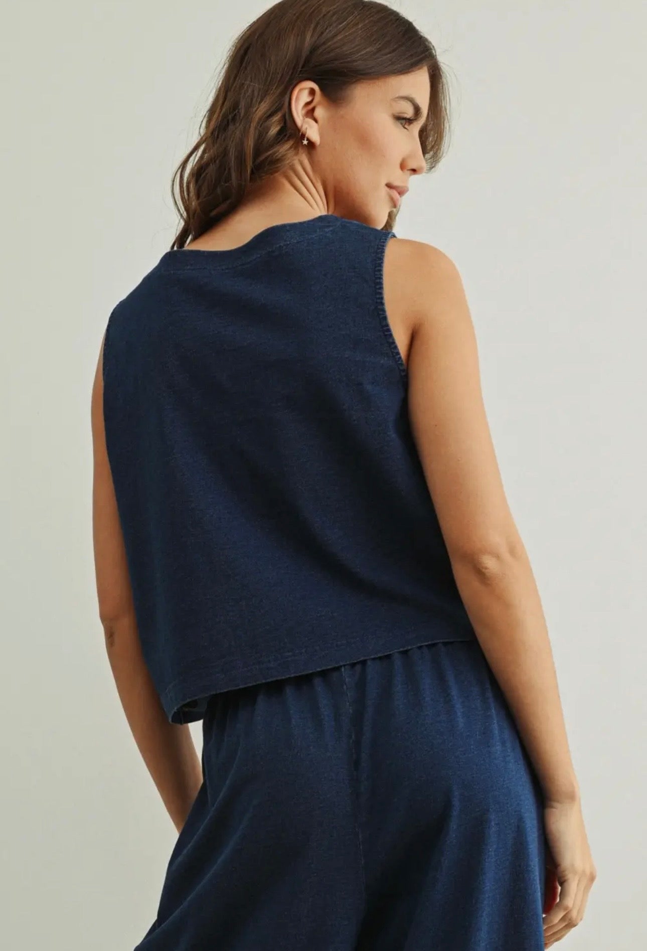 Indigo Blue Knit Top