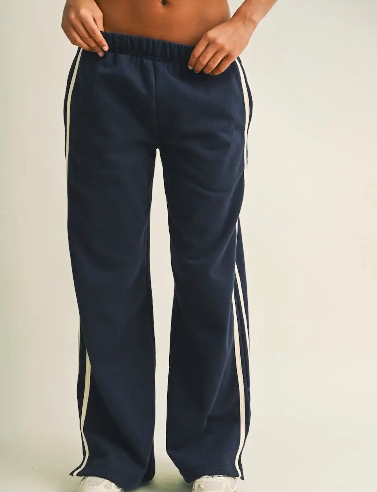 Navy Side Strip Hoodie & Sweatpants