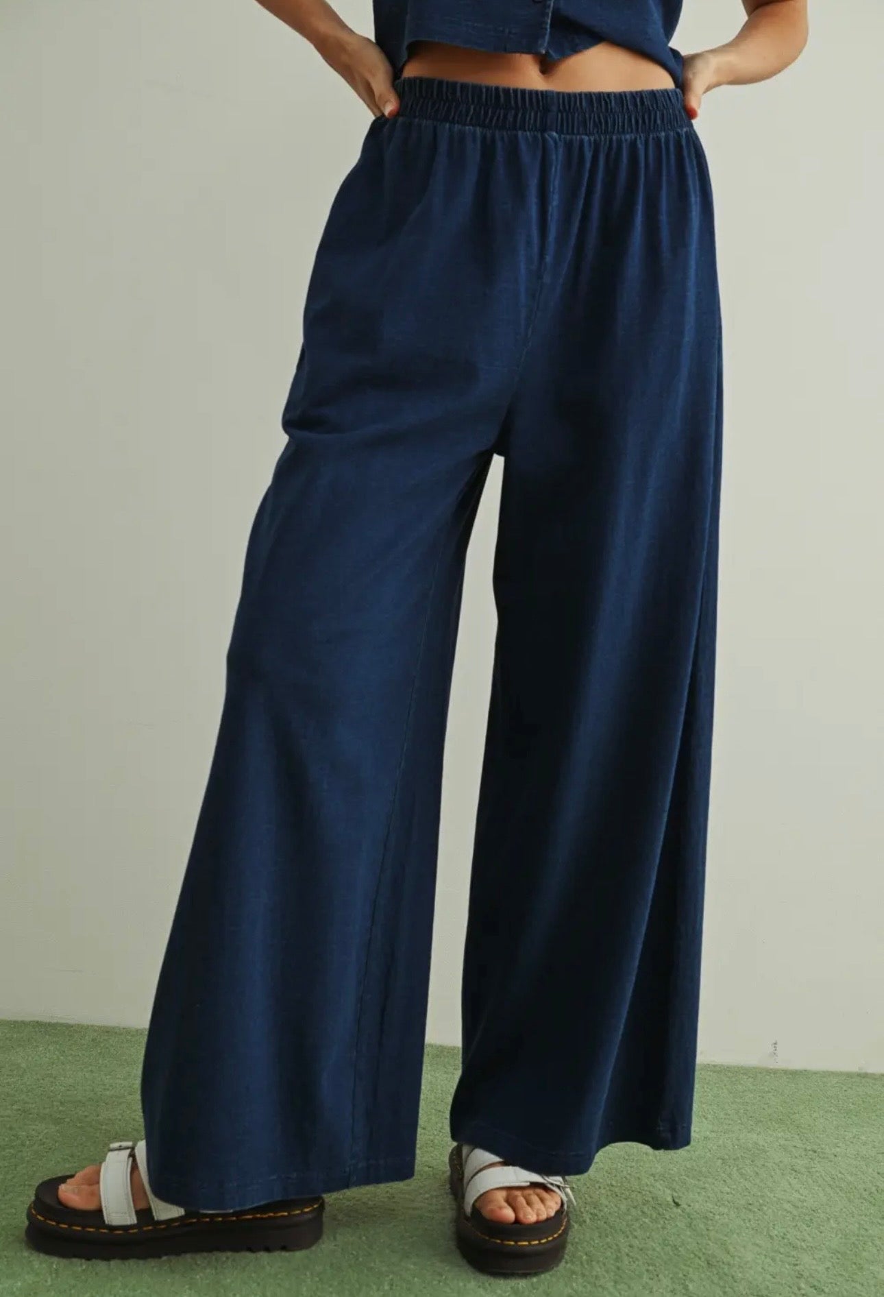 Indigo Blue Knit Pants