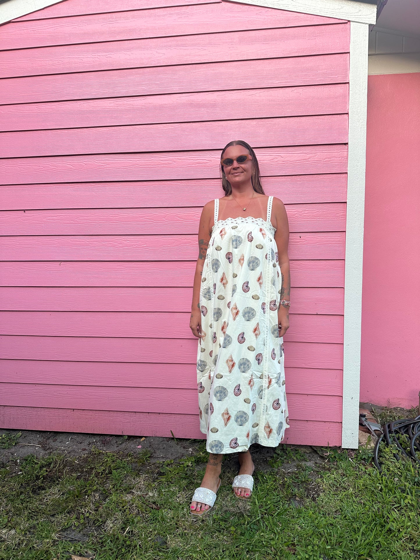 Scallop Maxi Dress