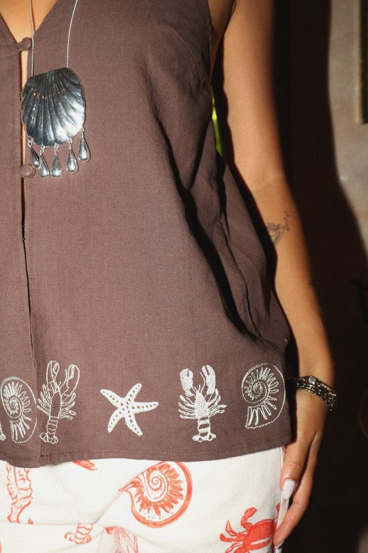 Chocolate Sea Life Halter