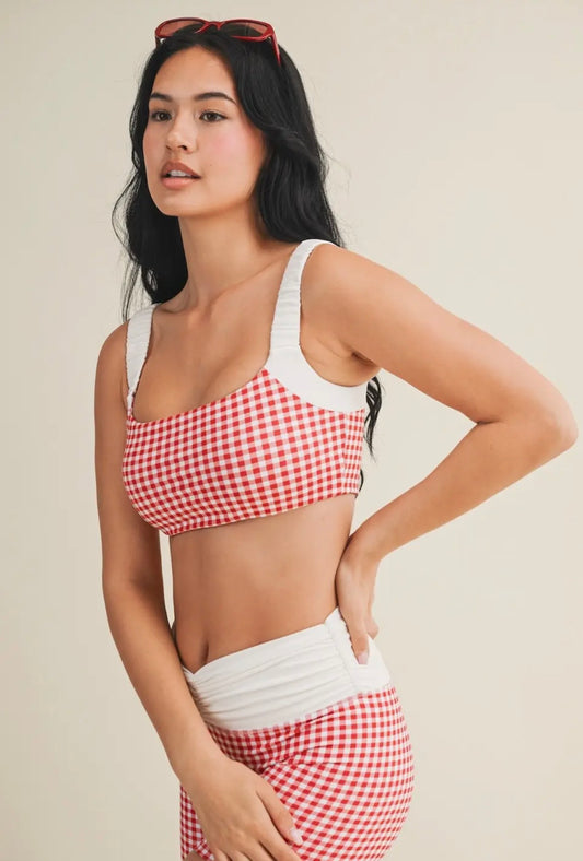 Gingham Sports Bra