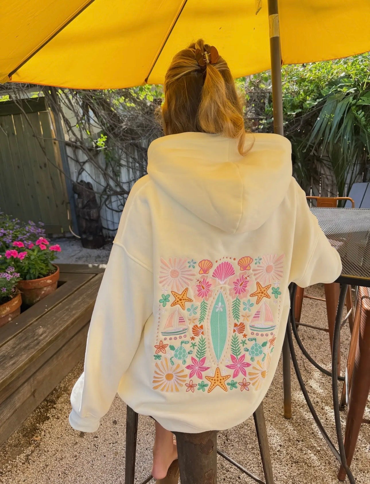 Surfboard Embroidered Hoodie