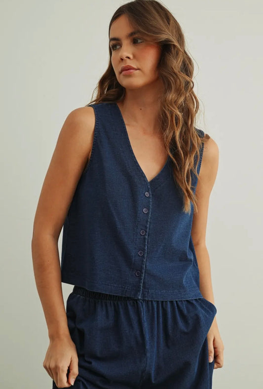 Indigo Blue Knit Top