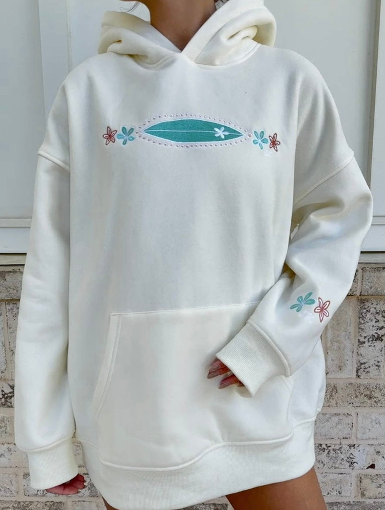 Surfboard Embroidered Hoodie