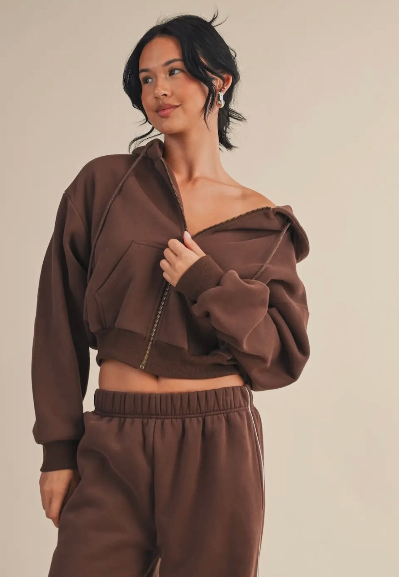 Chocolate Zip Up Hoodie