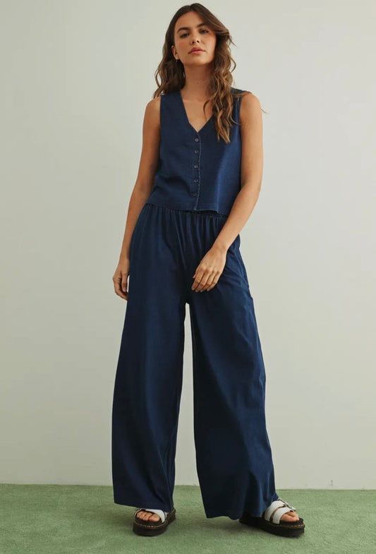Indigo Blue Knit Pants