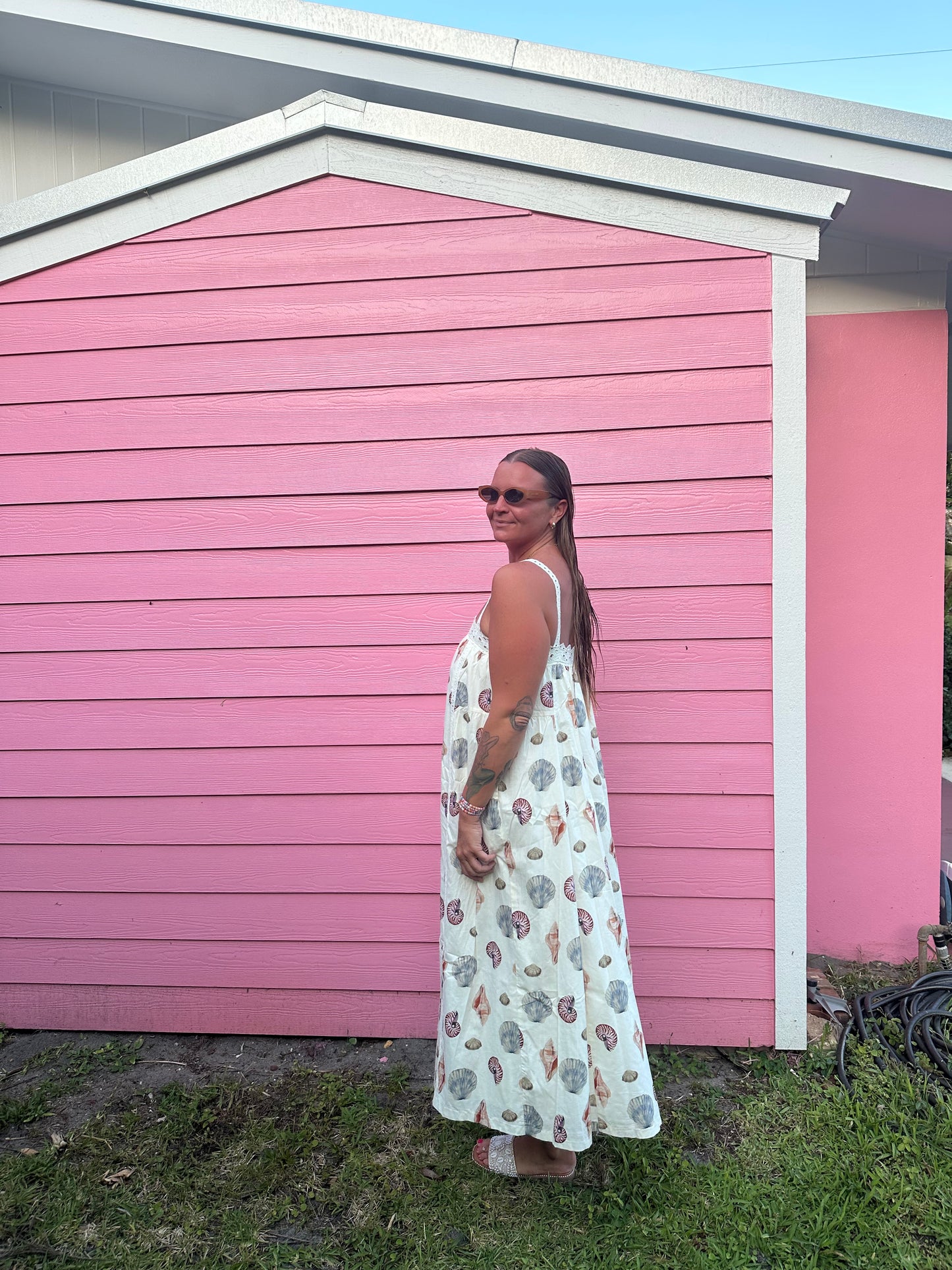 Scallop Maxi Dress