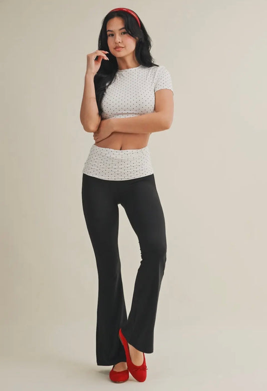Polka Dot Flare Pants