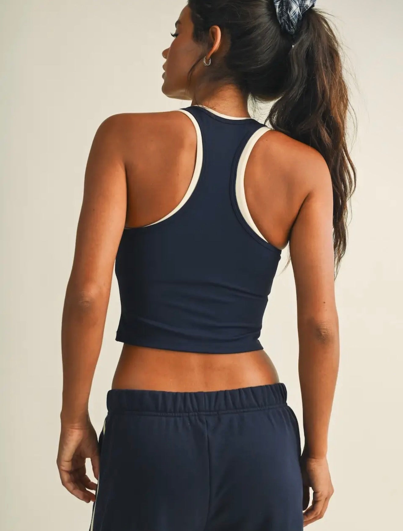Navy Layered Racerback Tank