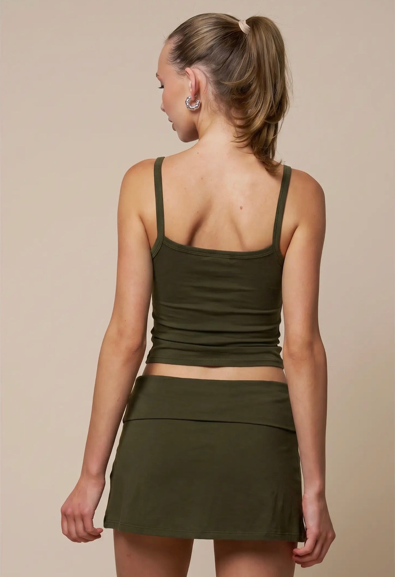 Olive Tank Top & Skort Set