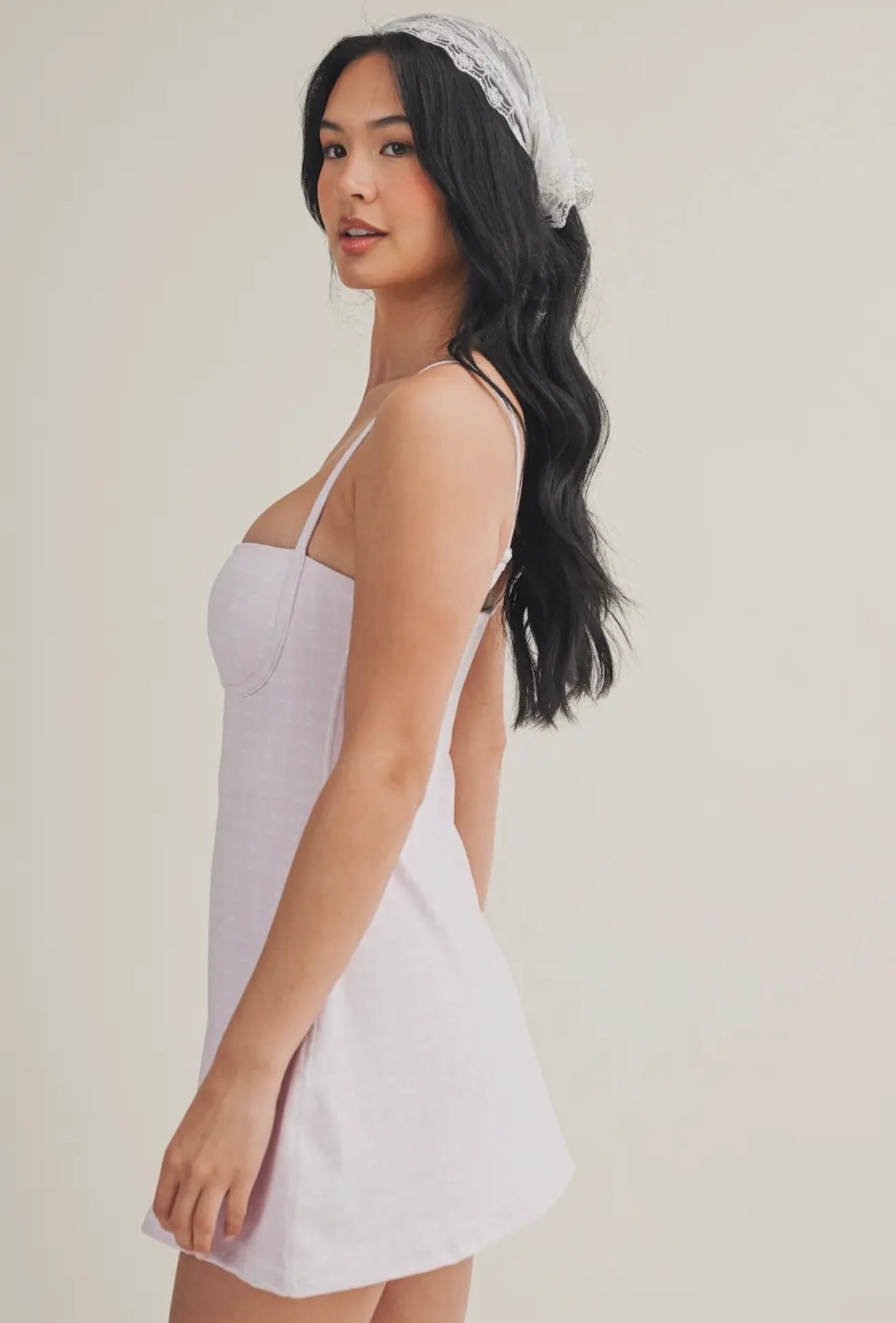 Pink Plaid Sweetheart Dress