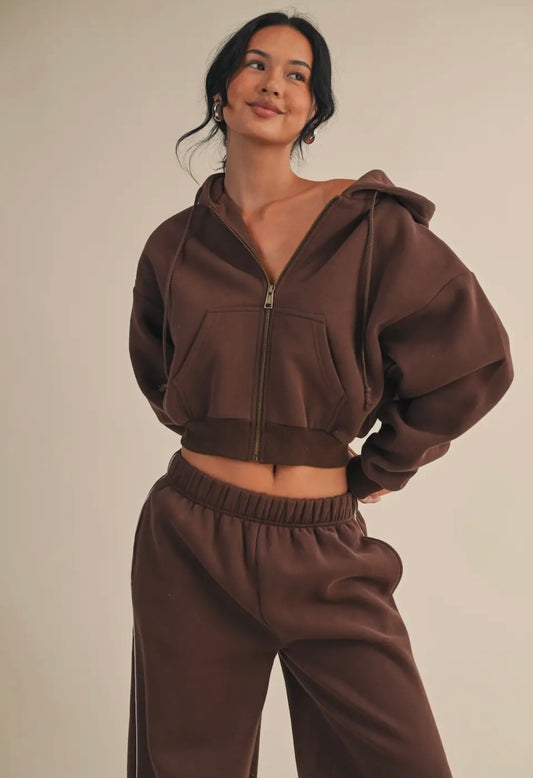 Chocolate Zip Up Hoodie