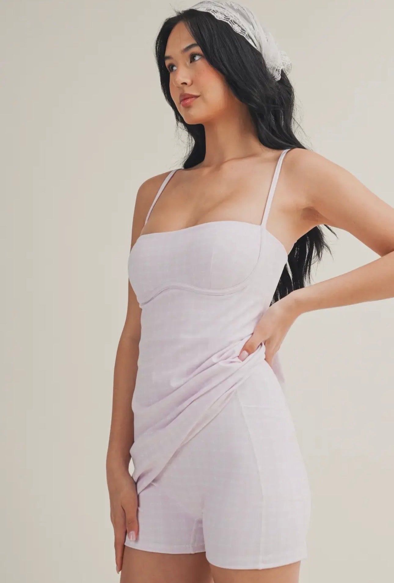 Pink Plaid Sweetheart Dress