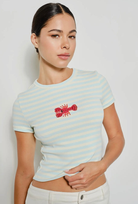Beaded Lobster Tee