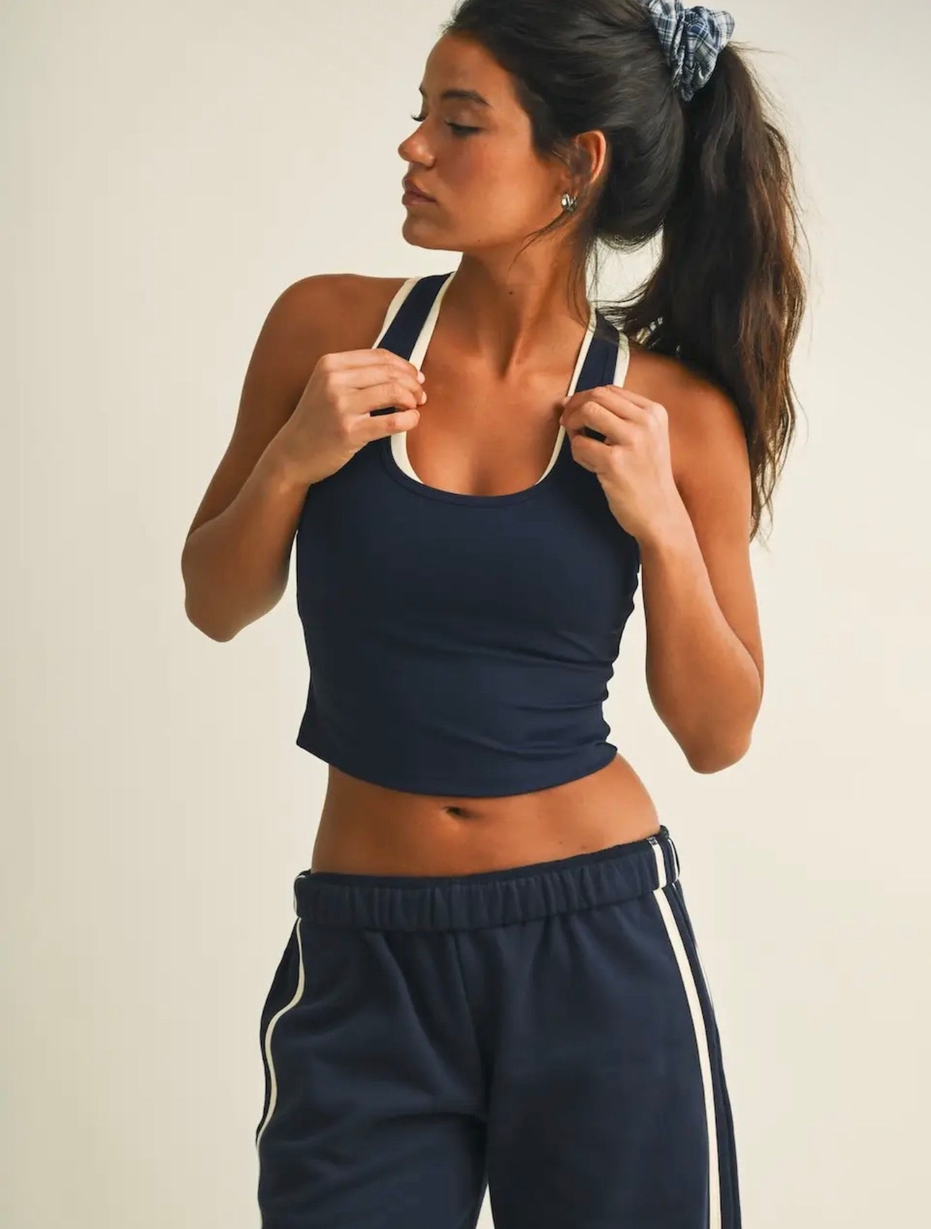 Navy Side Strip Hoodie & Sweatpants