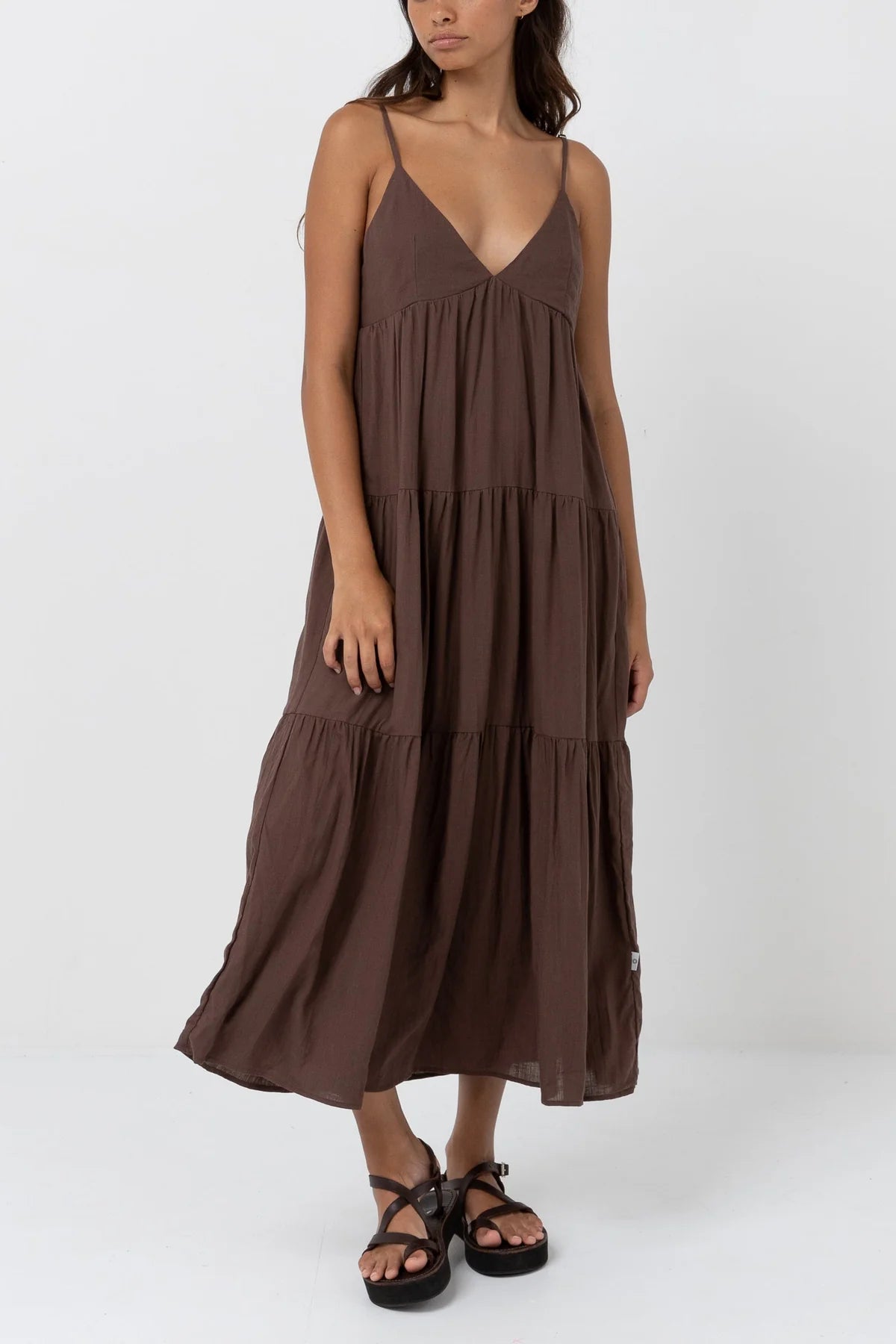 Classic Chocolate Midi Dress