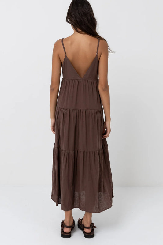 Classic Chocolate Midi Dress