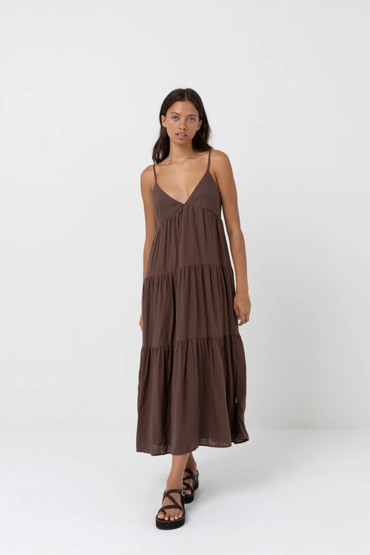 Classic Chocolate Midi Dress