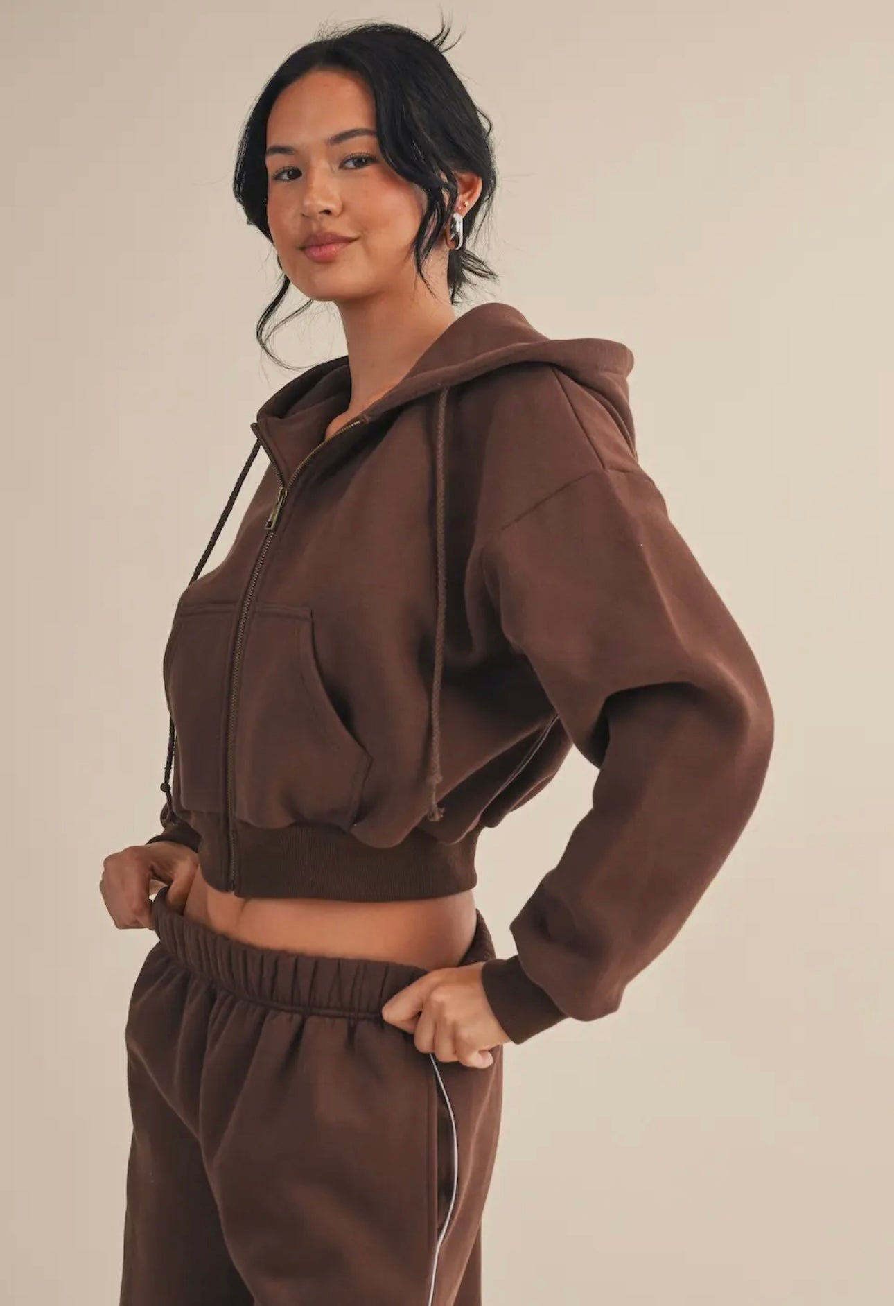 Chocolate Zip Up Hoodie