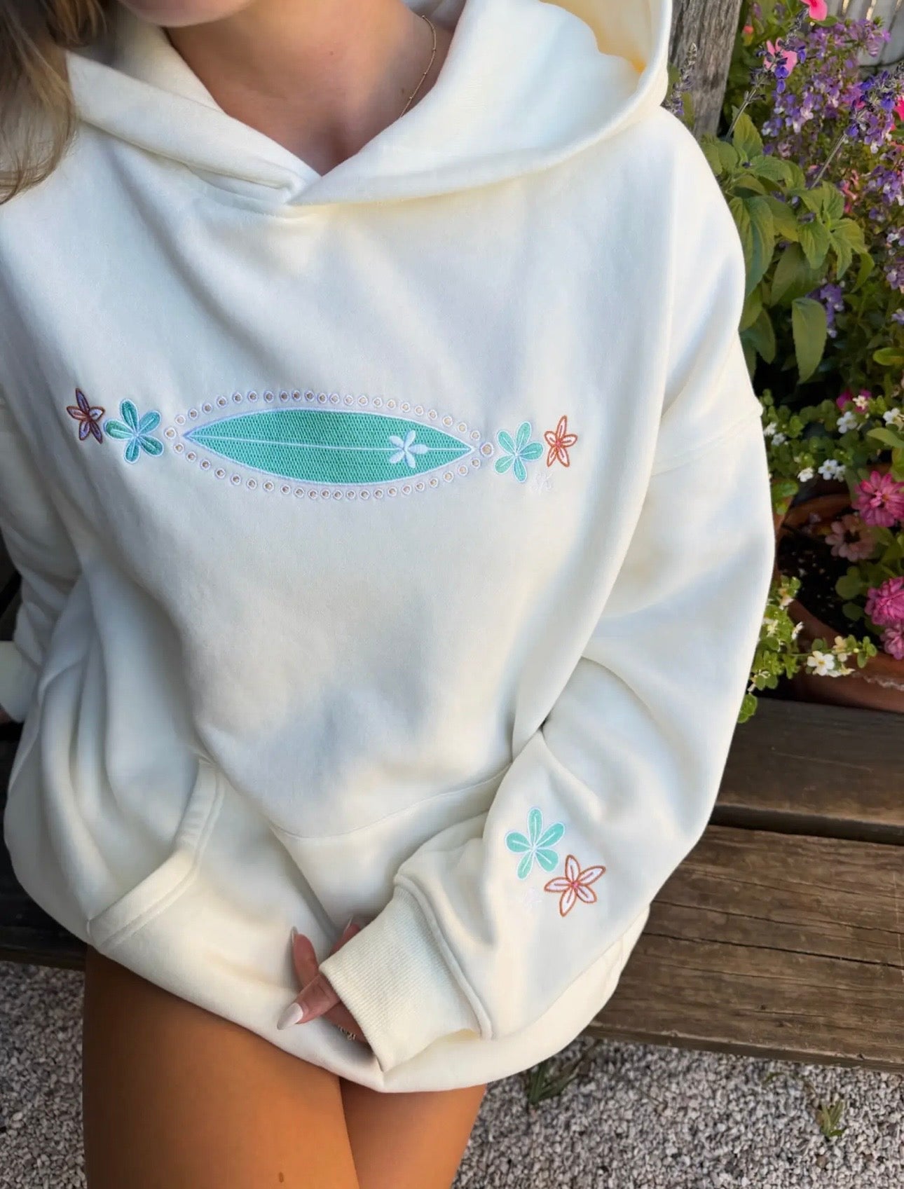 Surfboard Embroidered Hoodie