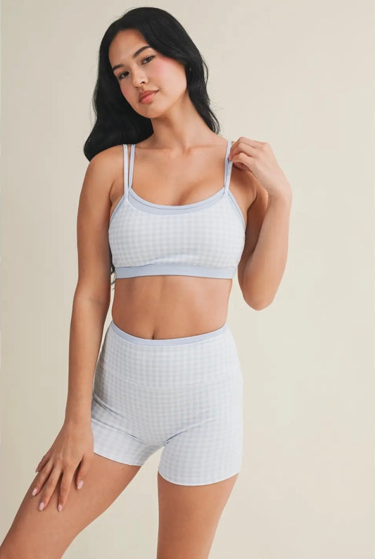 Gingham Biker Shorts