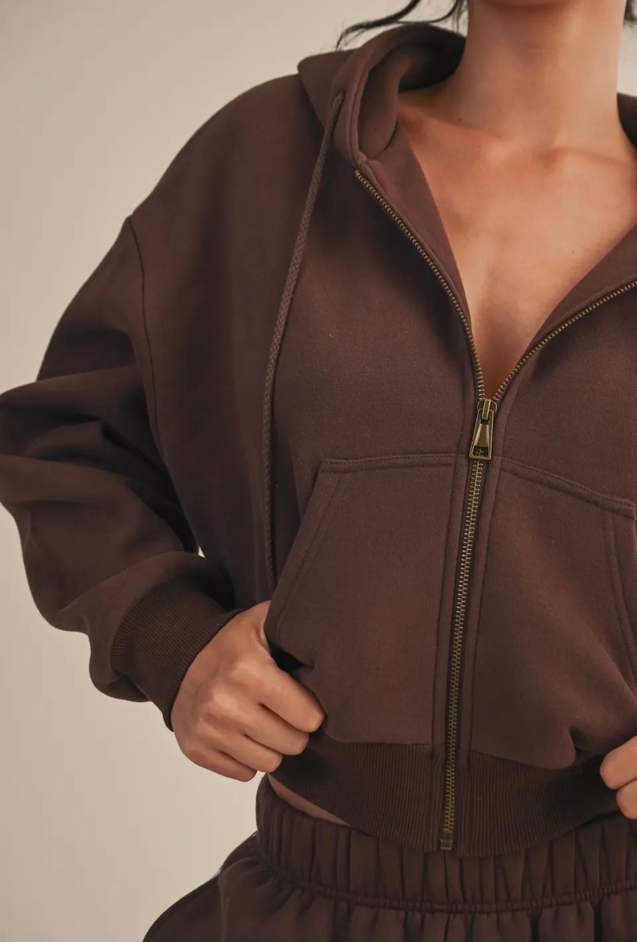 Chocolate Zip Up Hoodie
