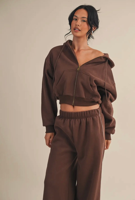 Chocolate Zip Up Hoodie