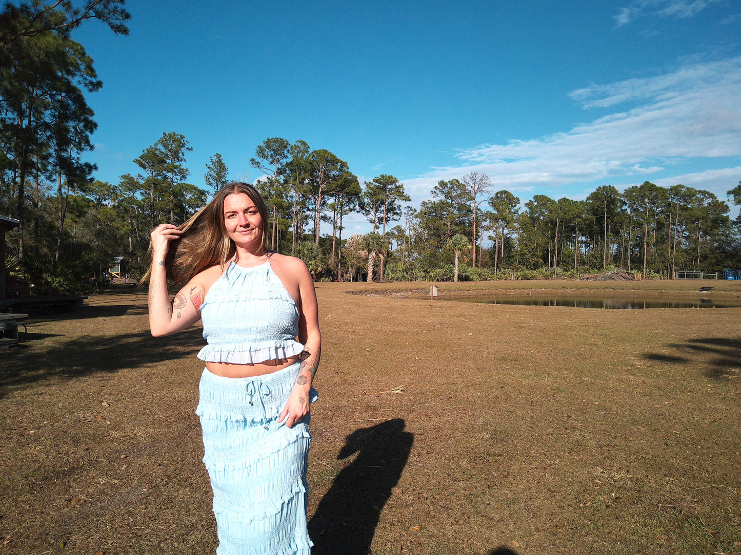 Misty Top & Skirt Set