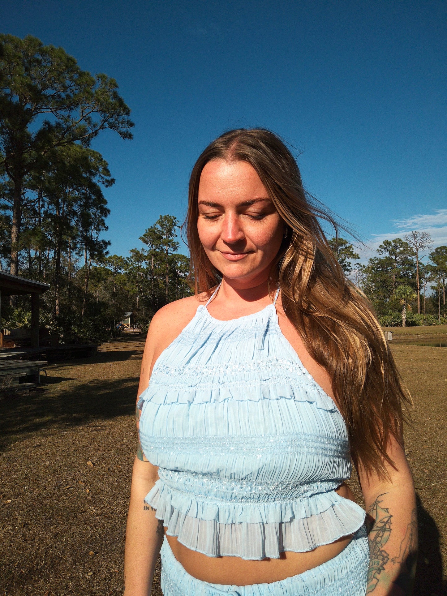 Misty Top & Skirt Set