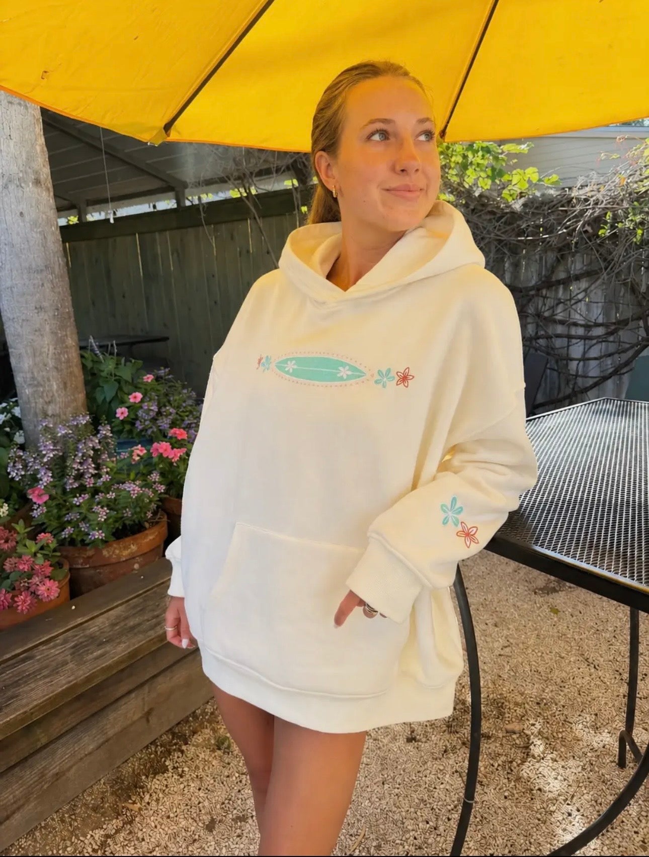 Surfboard Embroidered Hoodie