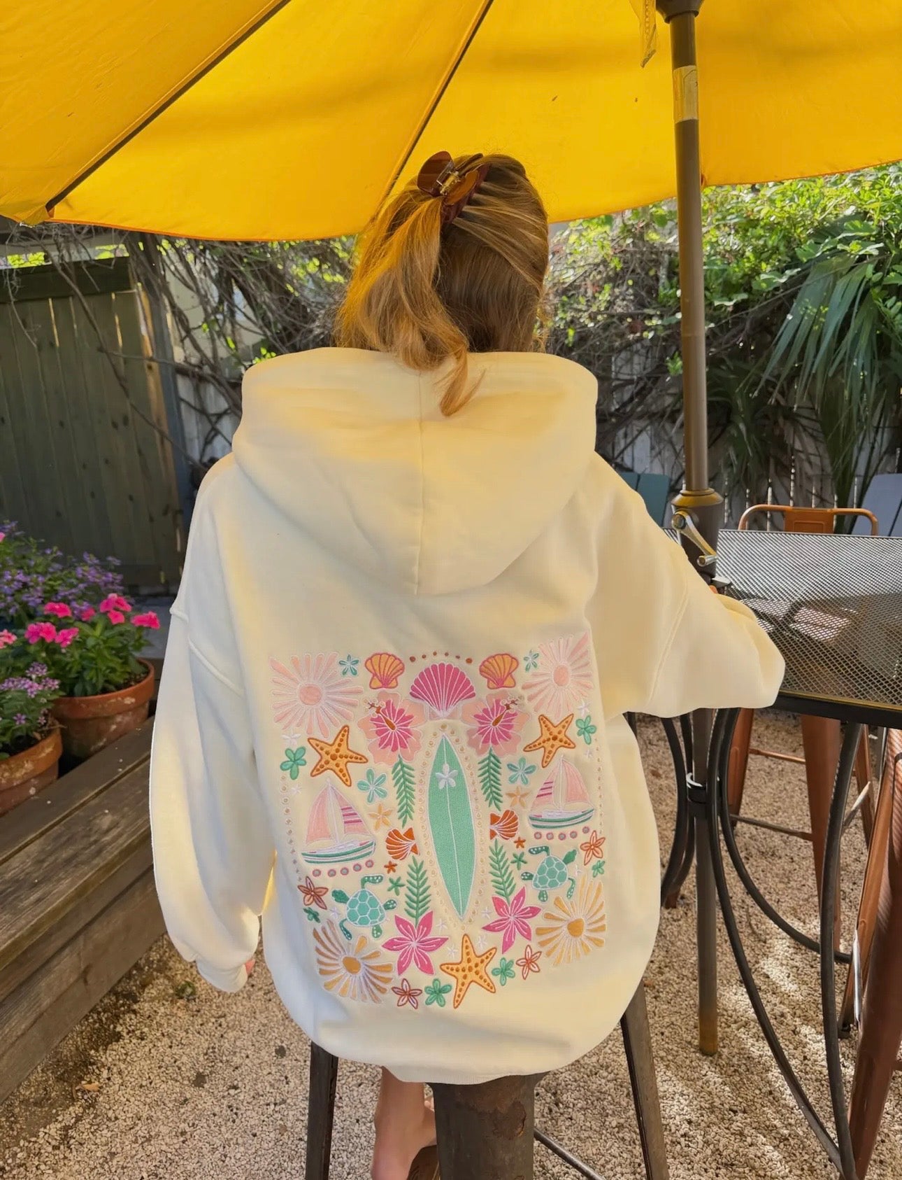 Surfboard Embroidered Hoodie